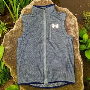 Under Armour Blue Vest Youth Boys Medium 10/12 Sporty Casual ColdGear
